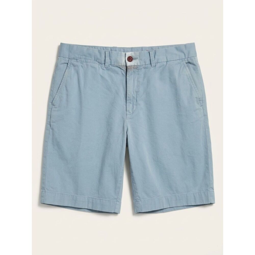 Tommy Hilfiger Chino Shorts Mens 36 Light Blue Classic Fit Flat Front Cotton